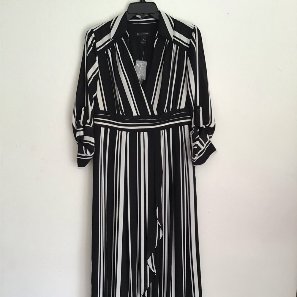 Inc black and white dress